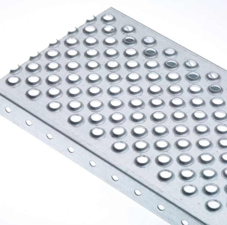 Traction Tread Plank Grating Dimple Perforated Sheet Round Hole Anti Skid Plate for Flooring Walkway