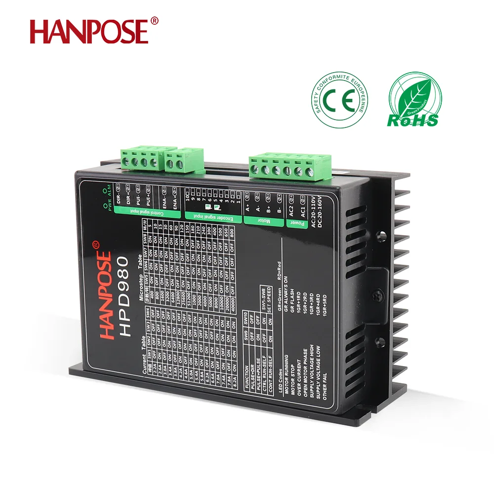 product hanpose hpd980 driver motor board  86 stepper motor driver ac20 110v for cnc milling nema 34 stepper motor  controller-8