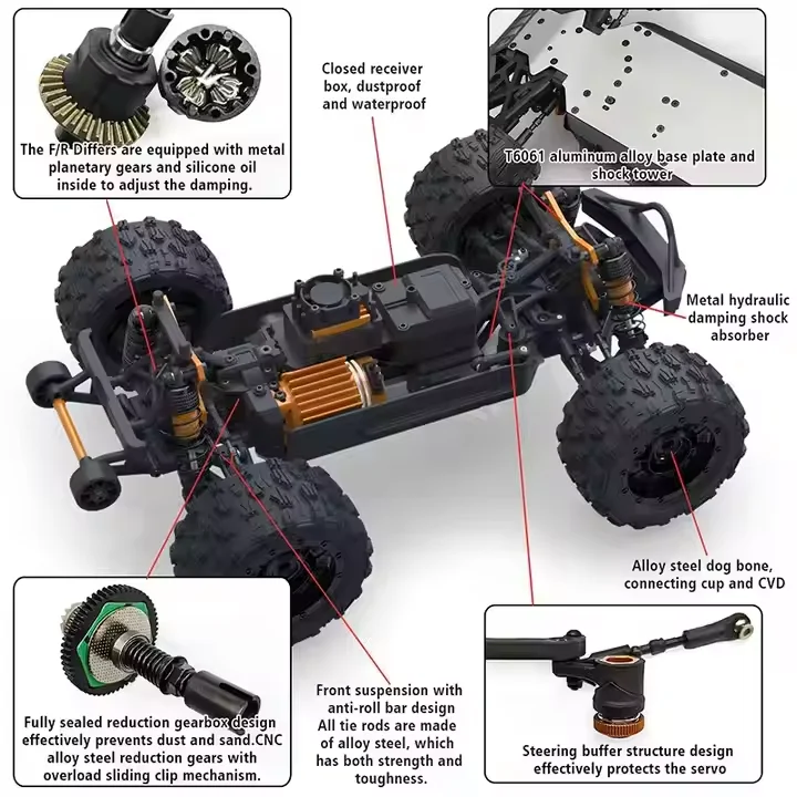 ZD Racing MT16 - High-Speed 1:16 Scale Monster Truck