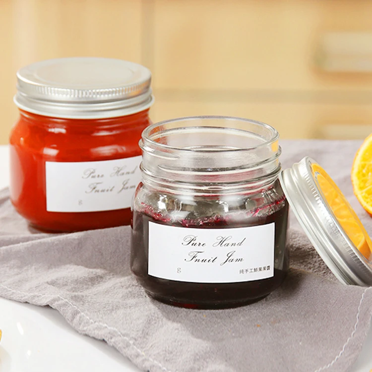 300ml 250ml Fancy Small Round Glass Jars with Lids for Honey Jam