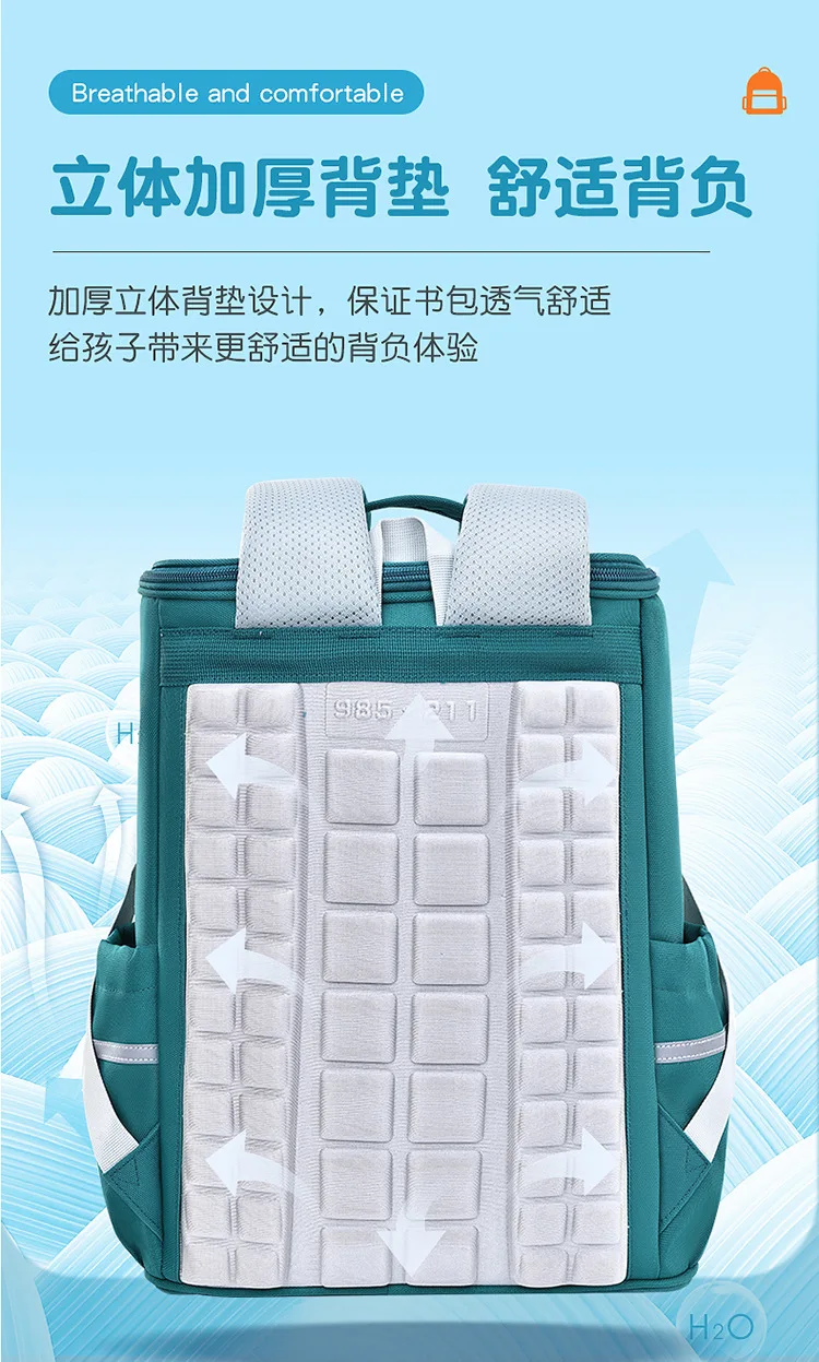 Fashion Cartoon Lightweight Backpack Student School Bags with Spine Protection Mochila Escolar to Reduce Burden