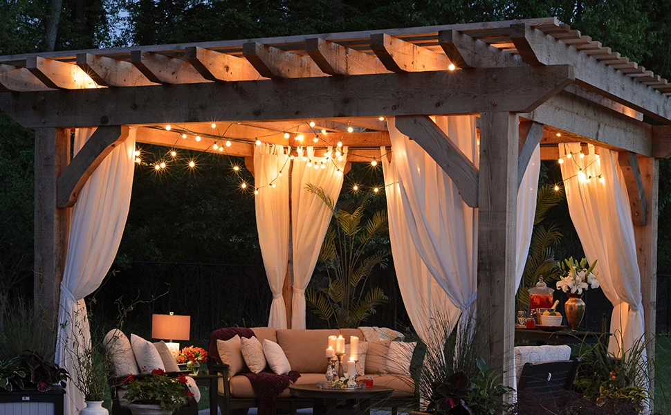 solar string lights for gazebo