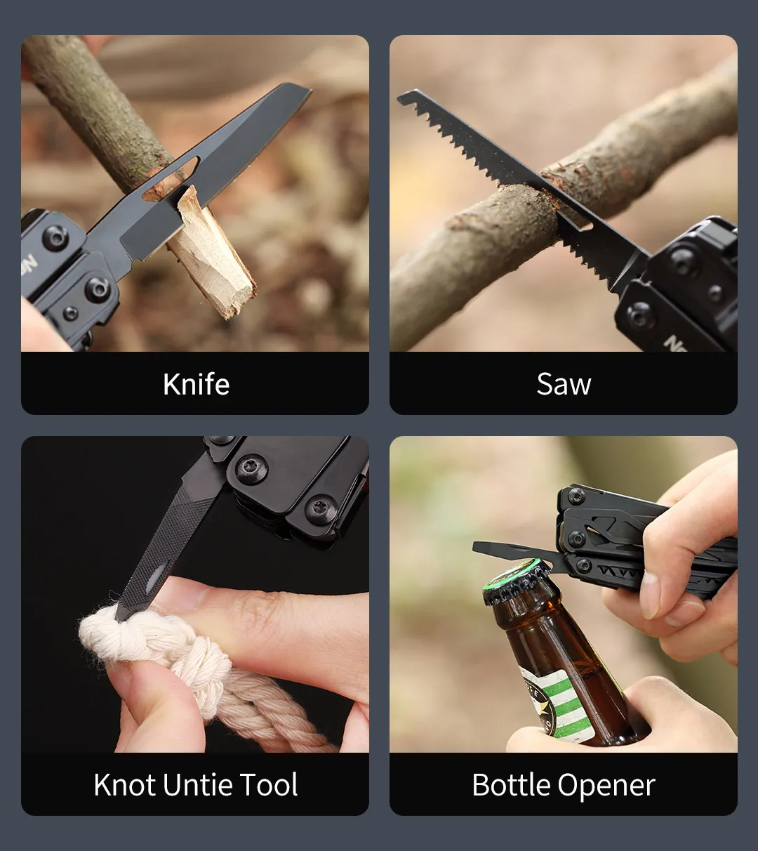 NexTool New Design Portable Multi Tool Knife Custom Multitool Blades with Screw Driver