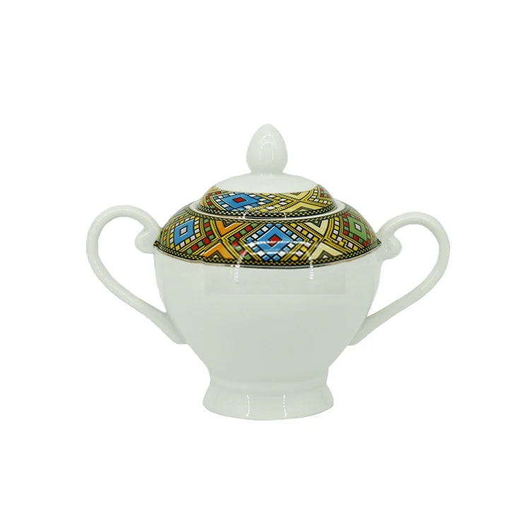 ethiopian eritrean coffee cups tilet edition full set 17pcs comes with 6 cups 6 saucer coffee and sugar+milk pot