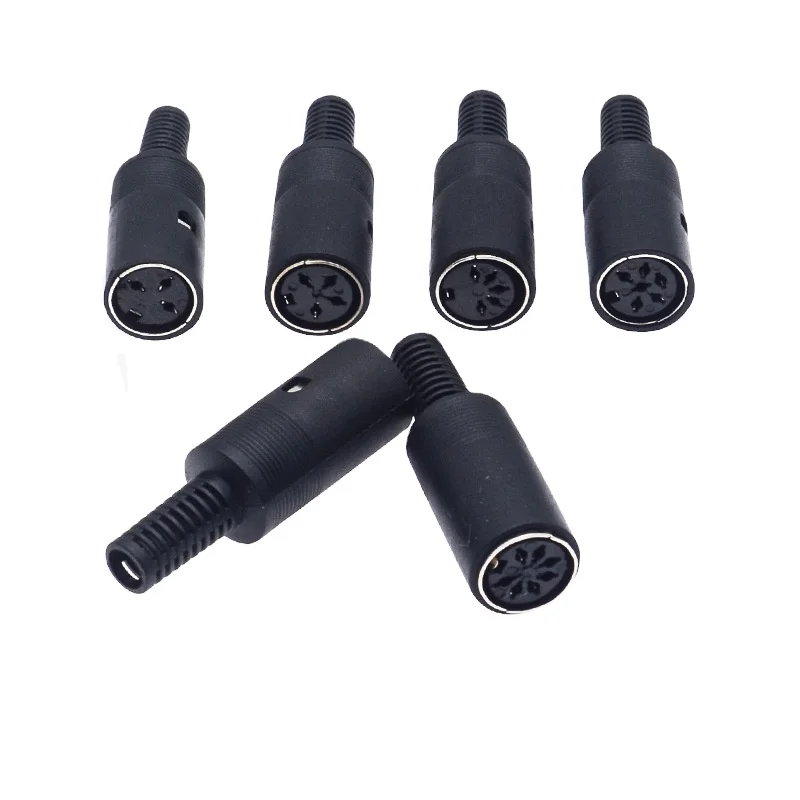 S-terminal Plug and Socket 3/4/5/6/7/8P Pin/core DIN Connector Assembly Type Male and Female Mounted Keyboard Plug