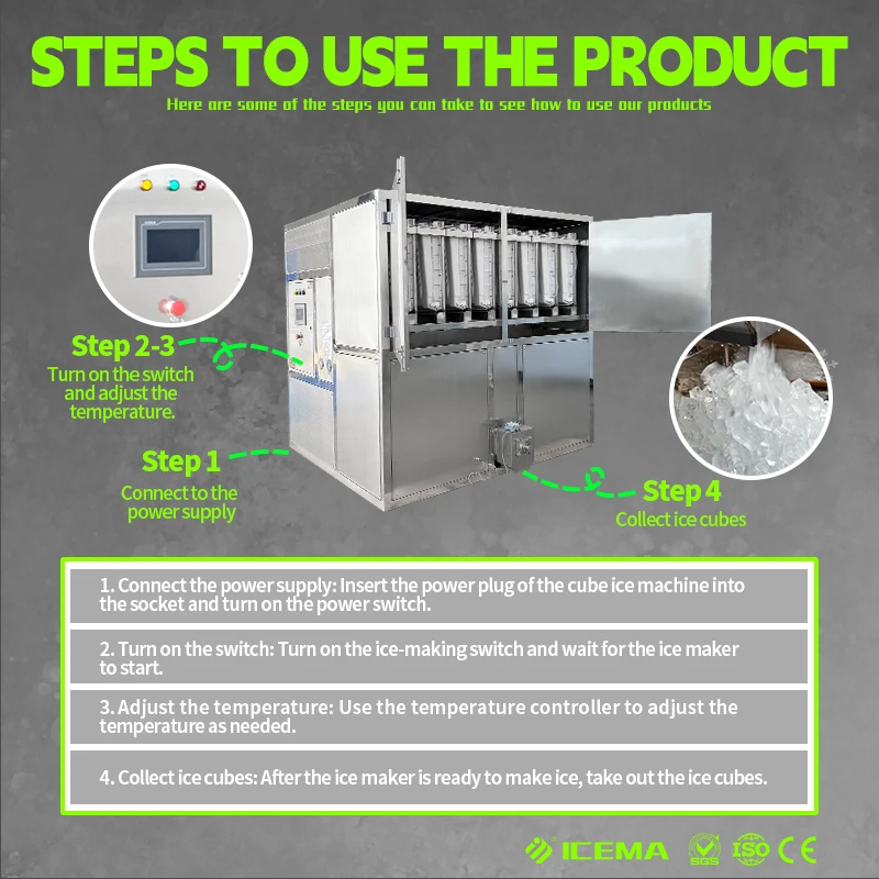 Made in China 2 Ton 3 Ton Industrial Ice Cube Making Machine Ice Machine Cube Maker Cube Ice Maker Machine