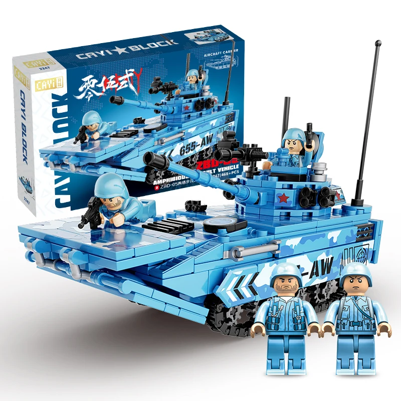 CAYI military war build block tank action construction building blocks brick toy set