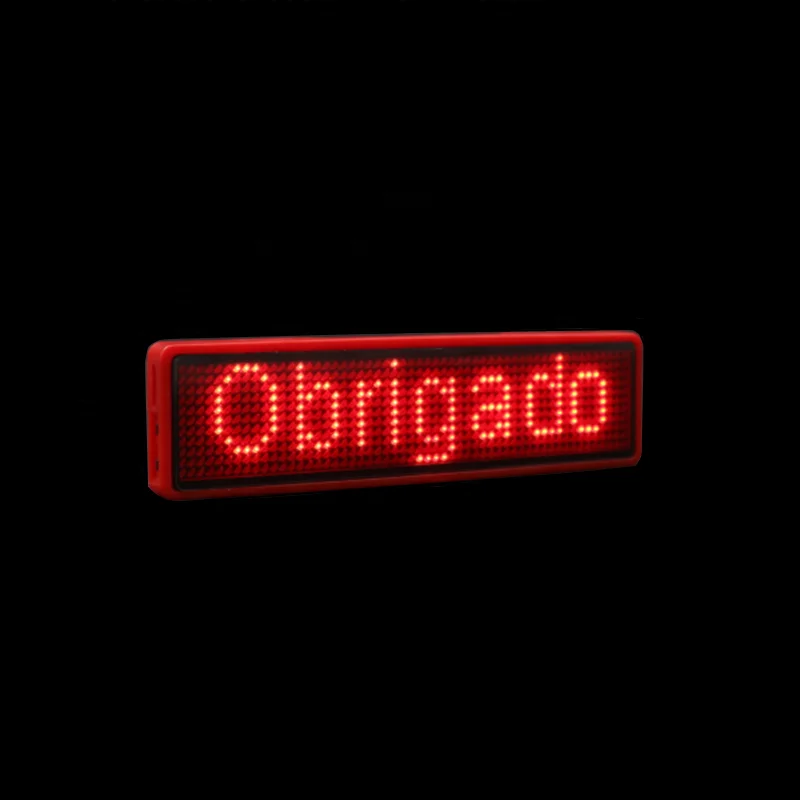 Recharge Scrolling  Electronic Language Staff LED Name Tags