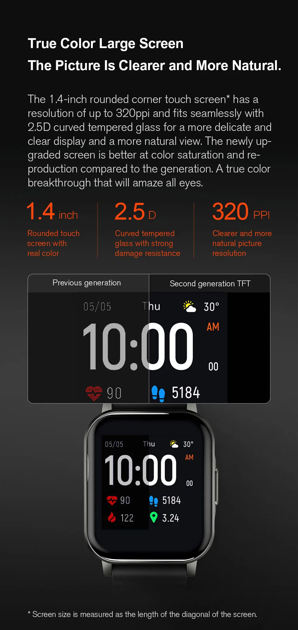 Смарт-часы Haylou LS02, английская версия, водостойкие IP68, 12 дюймов