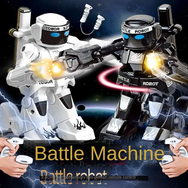 Remote Control Sensory Electric Fighting Robot Boy Battle Toy Interactive Two-Person Gravity Induction Made of Durable Plastic
