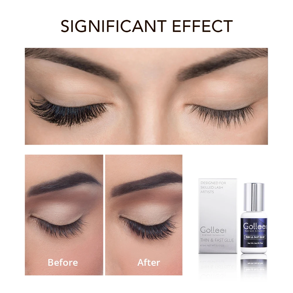 Gollee Medical Grade Long Lasting Fast Drying Korea Eyelash Hot Glue Bottle
