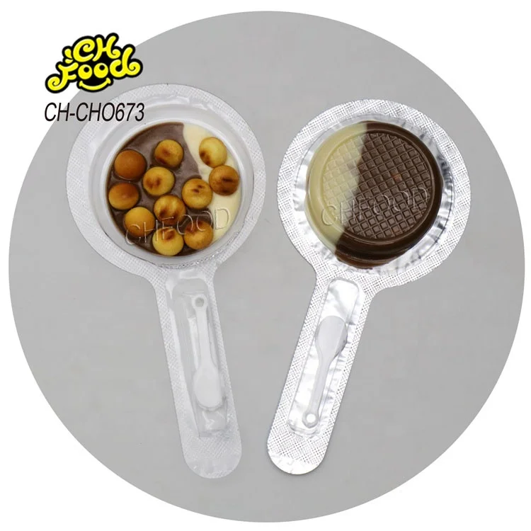 Wholesale Sweet Cookie Biscuit Ball Dip Chocolate Spread Pan-Shaped Candy Toy for Kids Halal Sweets Snack Food