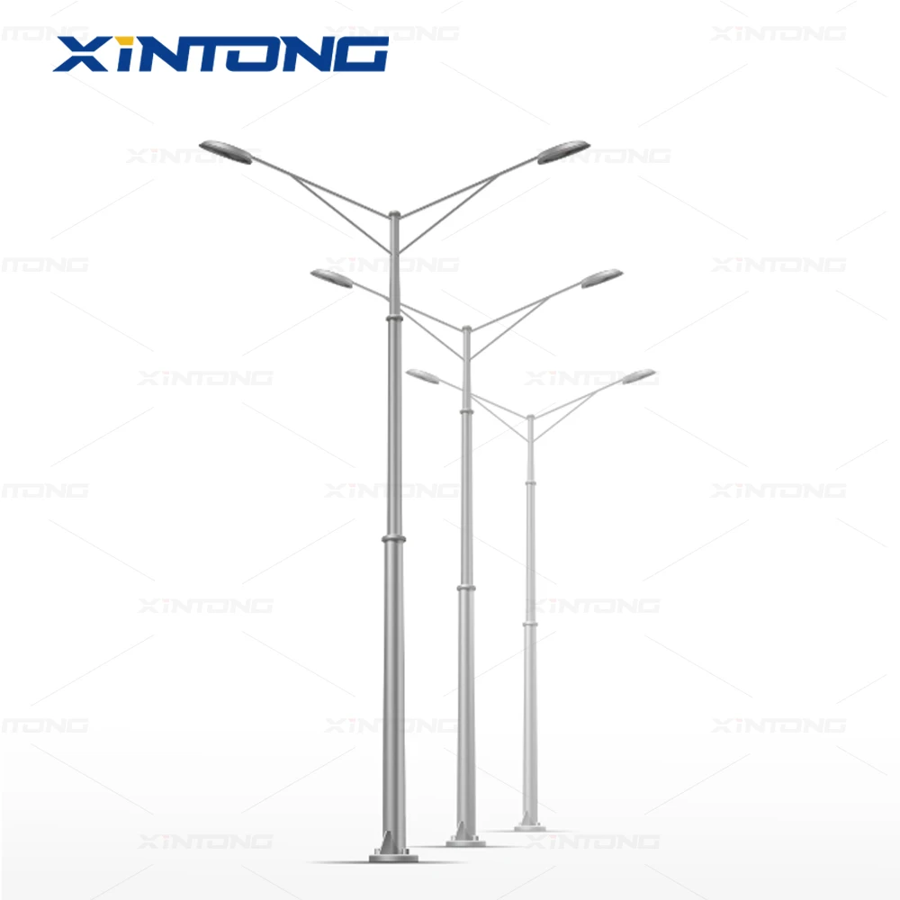 Оцинкованный светодиодный уличный фонарный столб XINTONG оцинкованный стальной