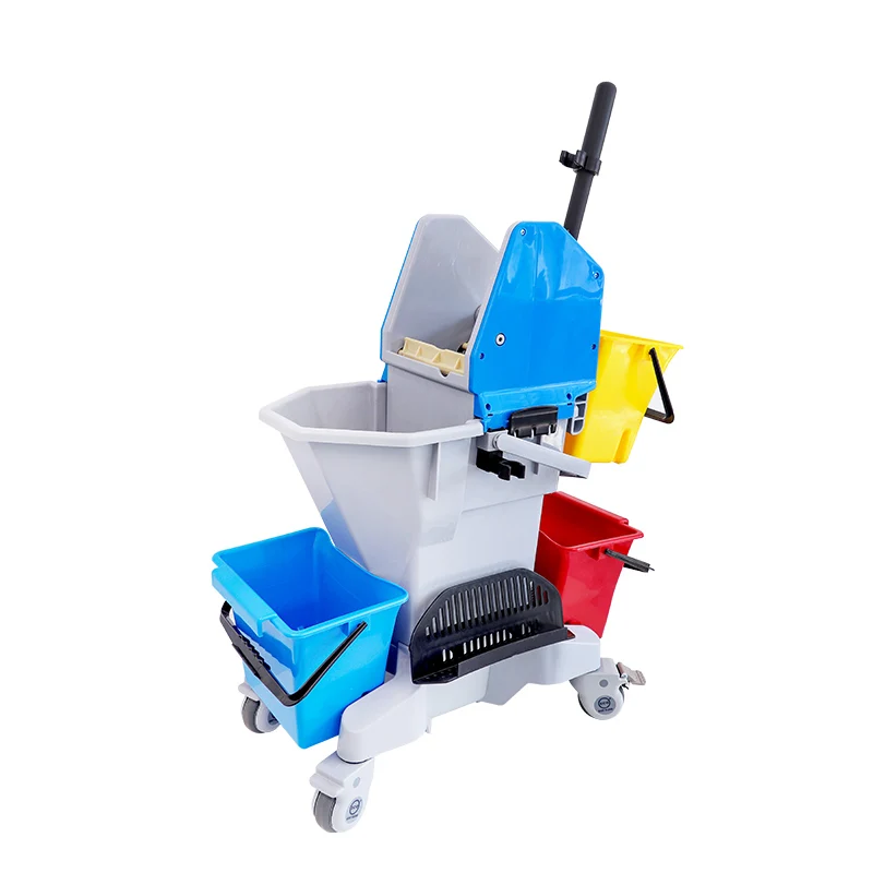 Ecg Cleaning Double Bucket 25l Cleaning Trolly Wringer Mop Bucket Professional Bucket Mop Cart