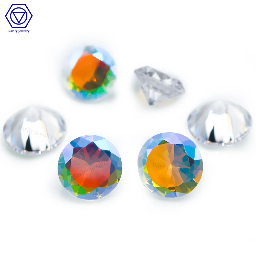 thumbnail image 2 of AAAAA Grade 8mm White Cubic Zirconia Round Cut – Lot Of 6 Loose Stones, Lab Created, VS Clarity, Eye Clean 2 of 5