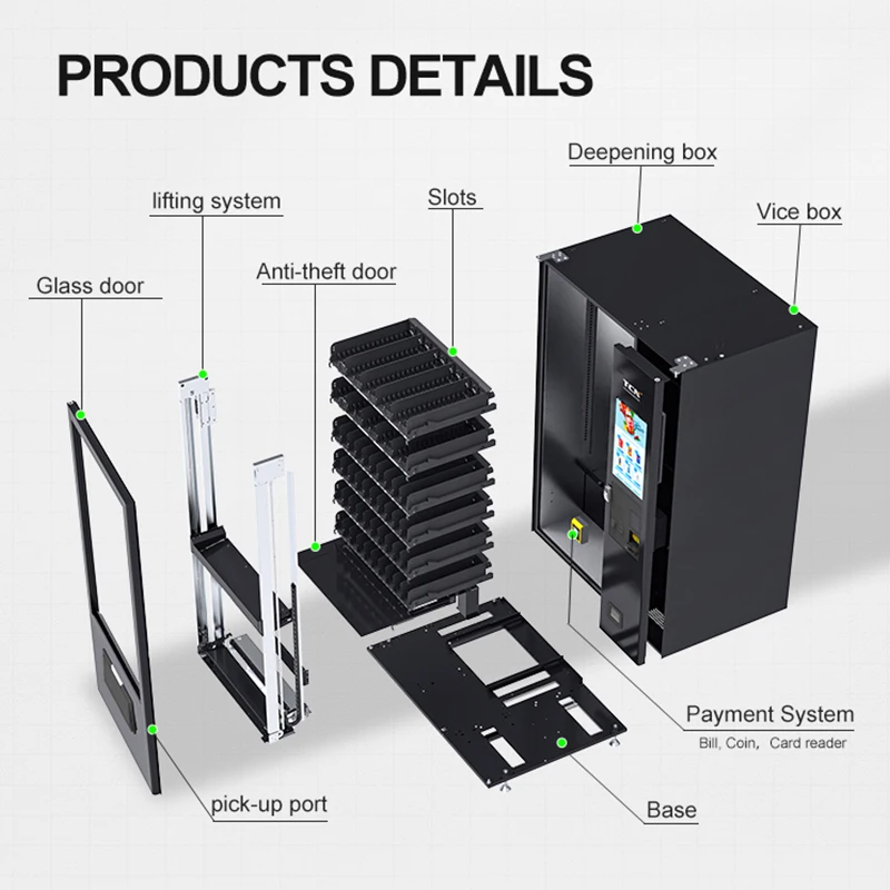 TCN Elevator Vending Machine for Business Fresh Food Cooling Vending Machine
