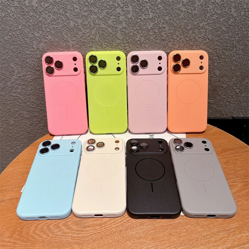 Silicone Magnetic Phone Case For iPhone 17