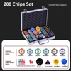 Juego de fichas de póker Crown de 200 piezas con estuche de aluminio