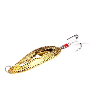Long Cast Leech Spoon Lure with Feather Treble Hook, Freshwater Artificial Bait for Topmouth Culter, Mandarin Fish and Bass – Metal Jig – view 2