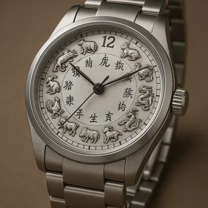 Fully Customized Latest 12 Zodiac Cultural Creative Watches 8215 Movement Good Luck Chinese  Thai Culture Watch Customization