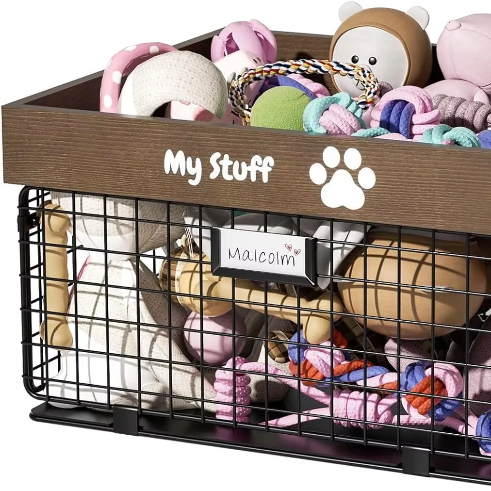 Panier de Rangement pour Jouets et Accessoires d'Animaux (Chat et Chien