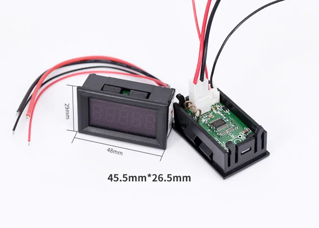 Taidacent High-precision Digital Ammeter 5 Digit DC Amp Panel Meter 0.36 Inch Tube Display 0-3A DC Digital Micro Ammeter Gauge