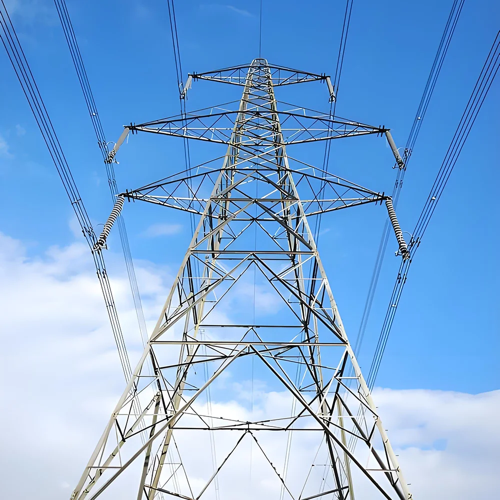 Torres de líneas de transmisión autosoportadas de 35 kV, torres eléctricas de celosía de acero en ángulo para líneas de distribución de energía