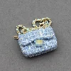 One-shoulder incense cloth bag blue