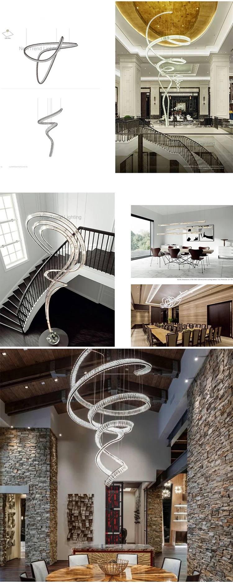 cpl 114 luxury style residential decoration hotel lobby villa modern crystal chandelier lamp -4