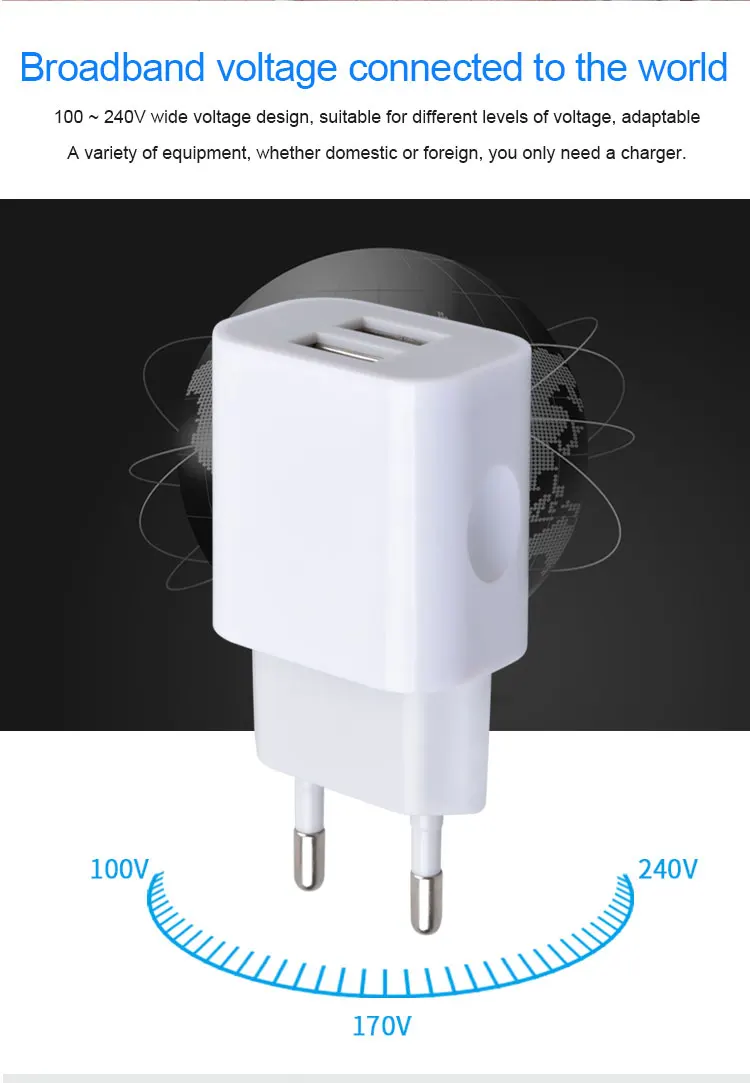 USB Wall Charger Dual Port AU Plug 5V 2.1A USB Charger Plug Power Adapter for iPhone Xs/X / 8/8 Plus