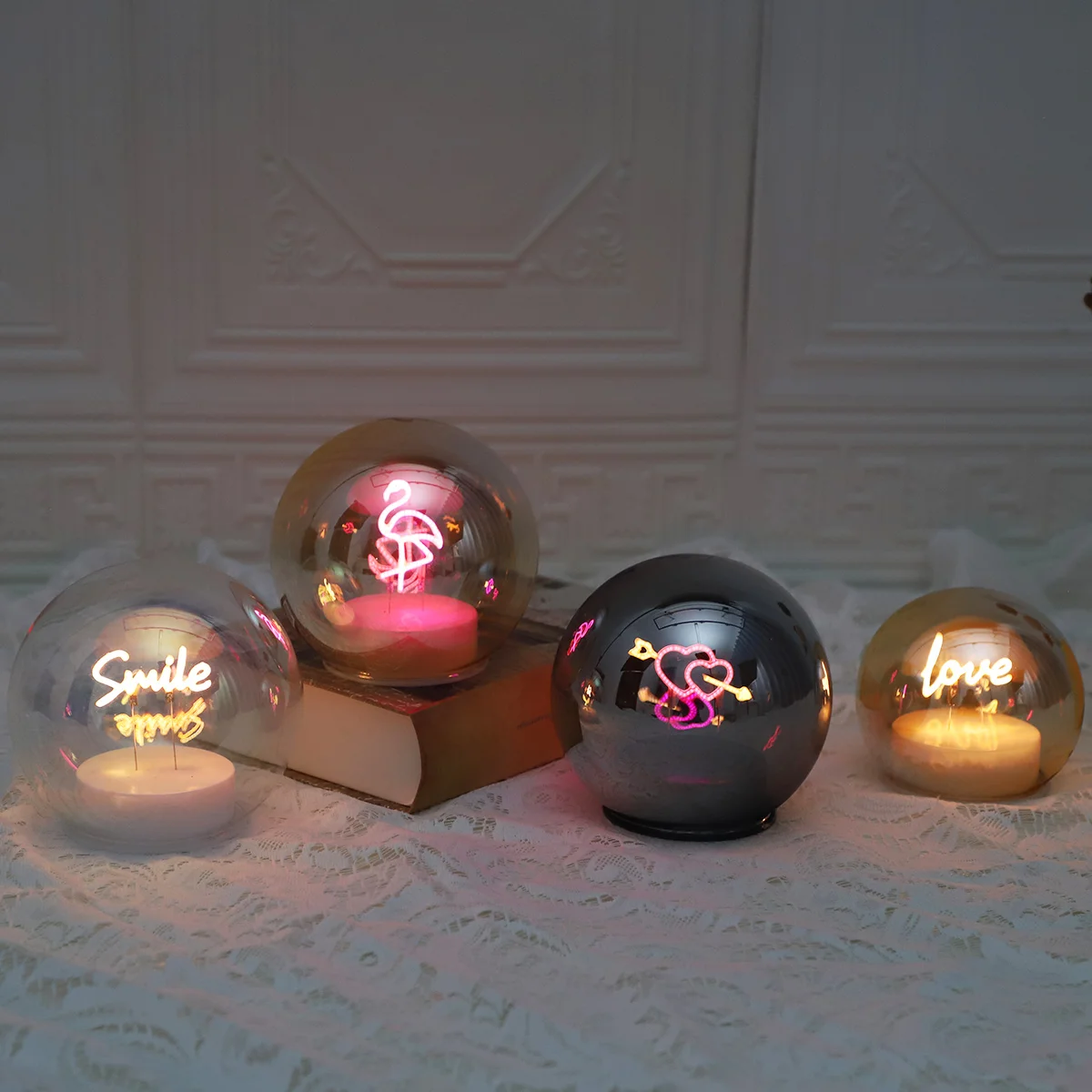 Customized Filament LED Letters Lamp Home Happy Letter Bulb Soft Filament Bulbs for Home Decoration