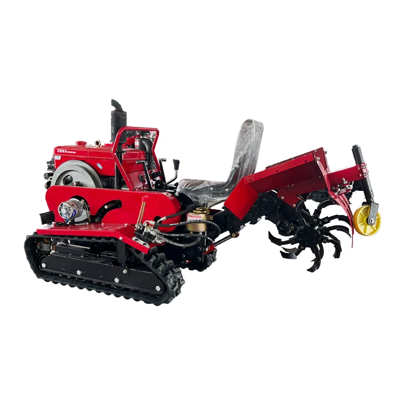 Rotary Tiller Tractor Chain Link Method Two Crawler Tractor Rotary ...