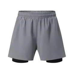 2023 Summer New Sports Pants Shorts Men's Running Pants Piece Fiess Pants Quick Drying Training Trousers With Pockets886_voghion.com