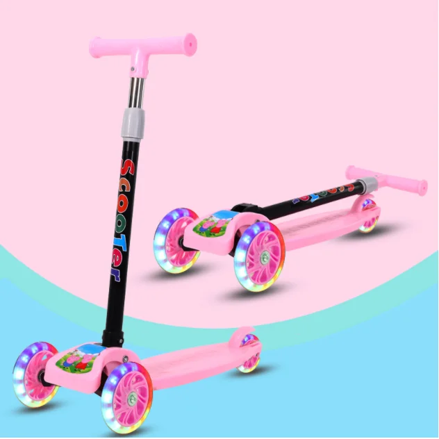 Hot Sale Scooter For Kids, Adjustable & Folding 3 Wheel Scooter, LED Light Up Wheels, For 2-8 Years Old, PACK OF 1, MULTICOLOR image