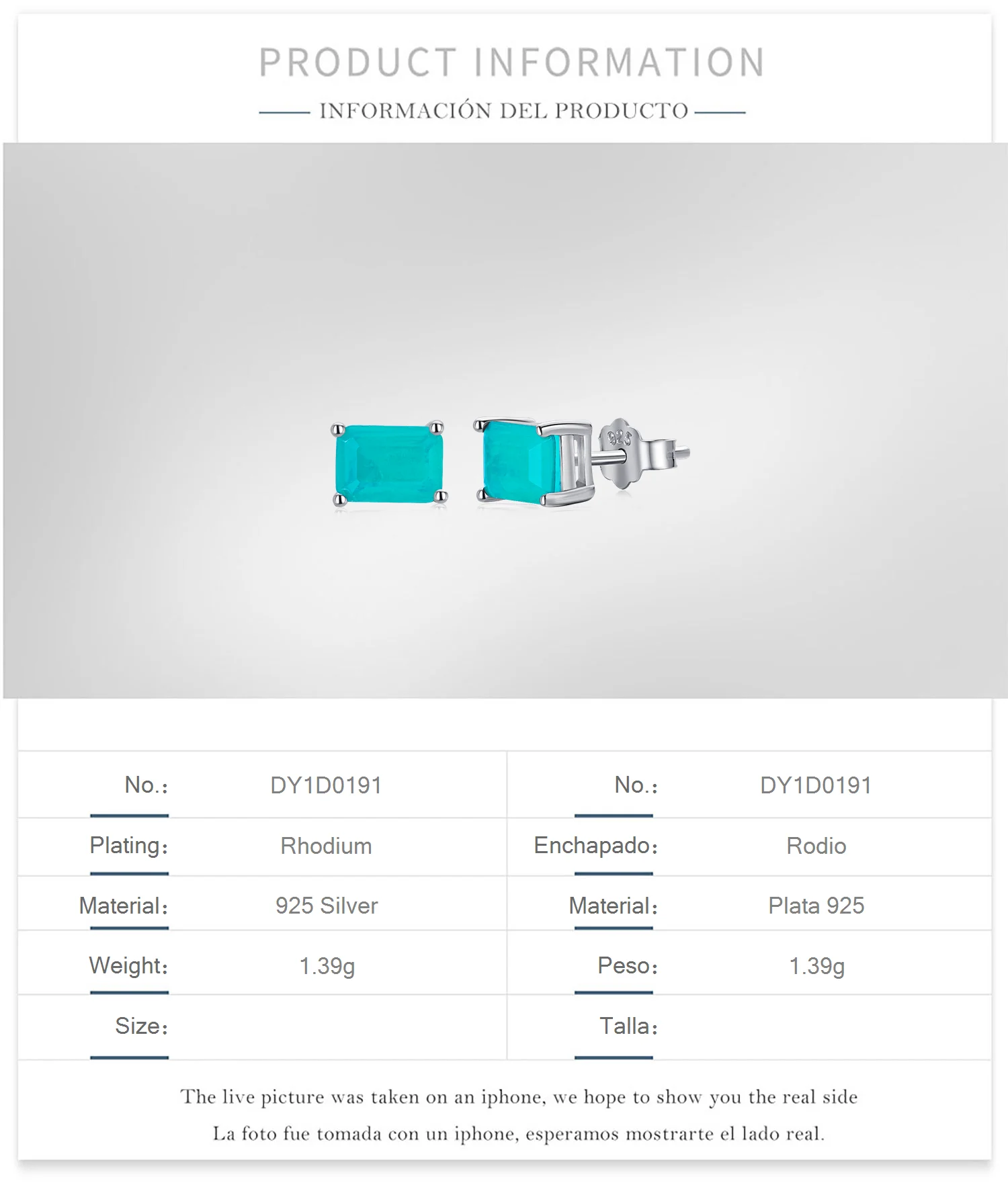 KAKODIY Classic Design Boutique Jewelry Rhodium Plated 925 Sterling Silver Rectangular Emerald Cut 5A Cubic Zirconia Stud Earrings Women detail 2
