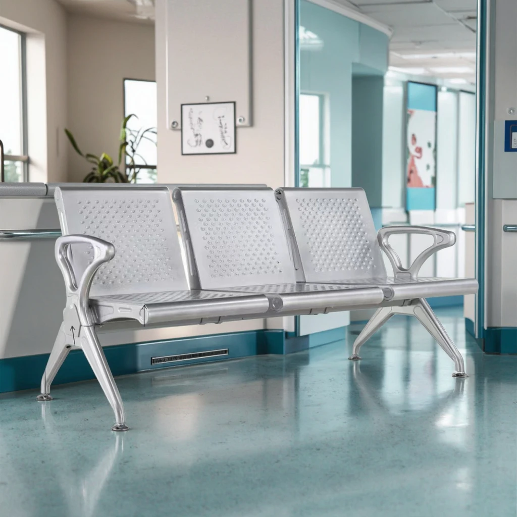 Rectangular Support Frame Seating Modern Durable Hospital Steel Premium Public Facilities 5