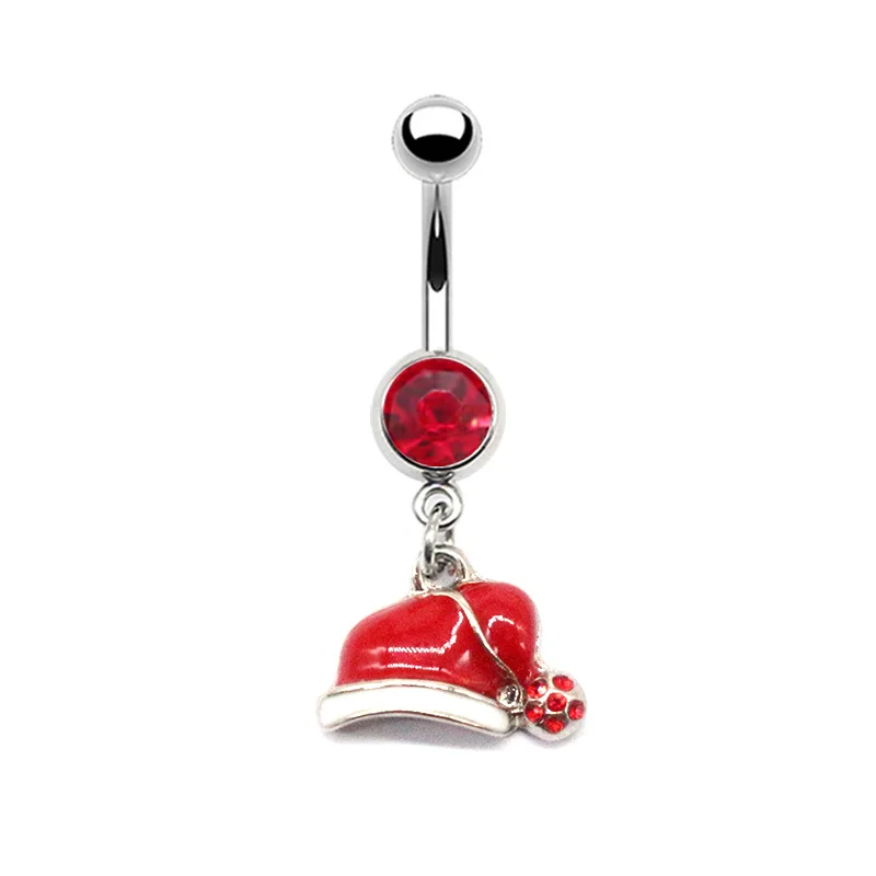 Gaby New Design Surgical Steel Belly Piercing Christmas Mistletoe Belly Button Ring for Women Wholesale Piercing Jewelry