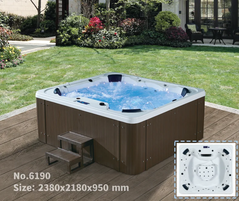 Garden Spa Outdoor Whirlpool Spa Adult Sauna Tub Hydro Jet Massage Hot ...