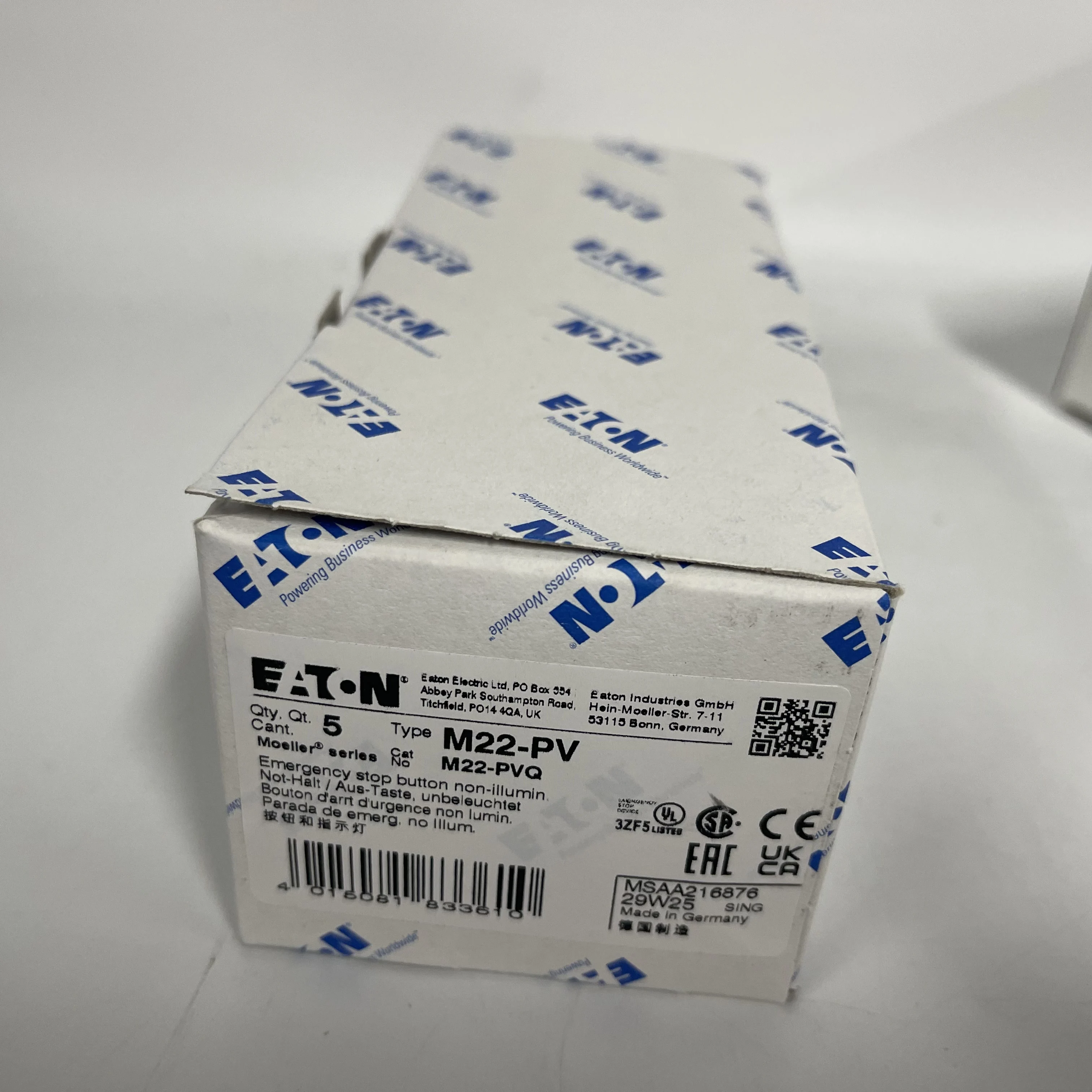 EATON Emergency Stop Button M22-PV EATON Emergency Stop Button M22-PV