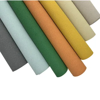 Plush Flocking PU Leather for Shoe Leather Products Eco-Friendly Material for Shoe Craft