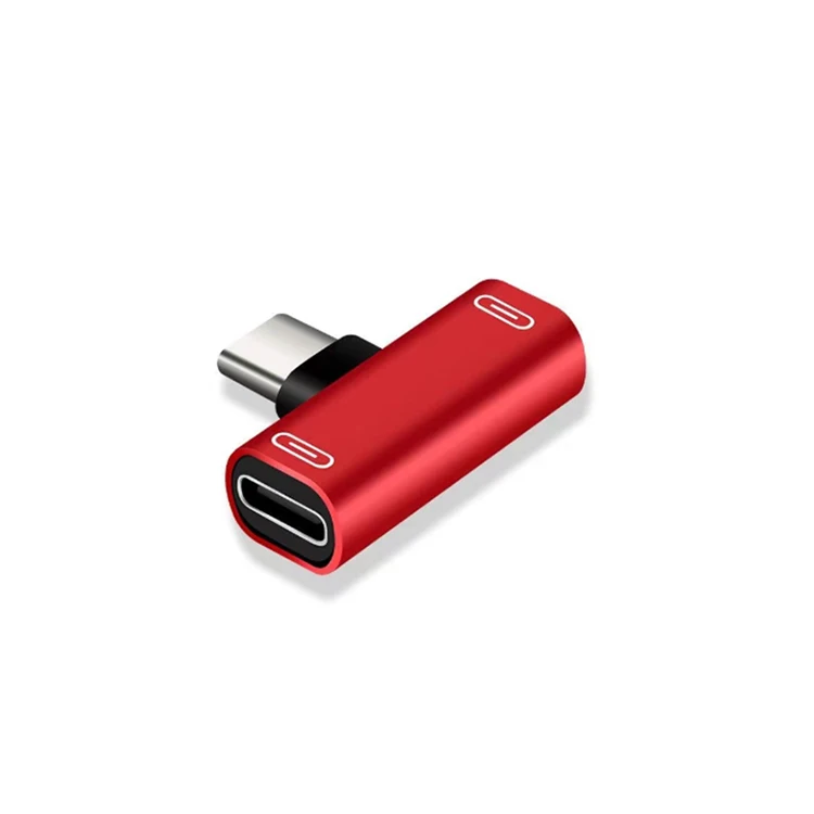 Waterproof 2 in 1 USB C Splitter Type C Male to Dual Type C Female Headphone Charger Adapter Splitter Converter