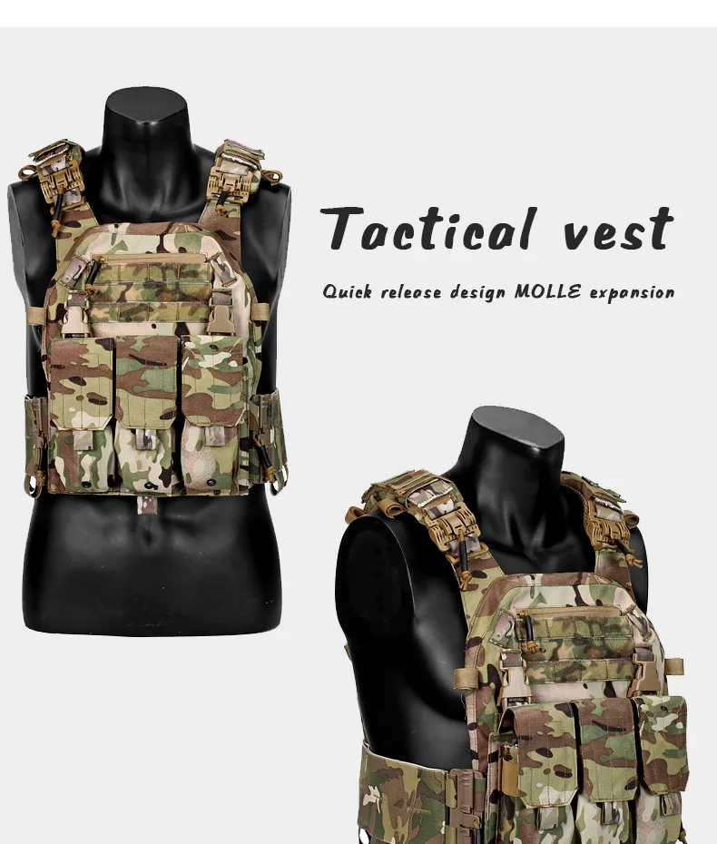 JSH Chaleco Tactico Plate Carrier Tactique 5xl Molle System Security ...