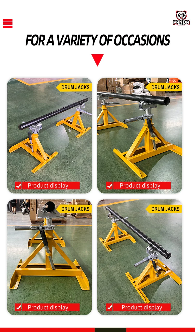 Complete Of Cable Drum Lifting Jacks With Spindle Bars For Drum Lifting