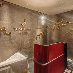 Modern Luxury Artistic Style LED Wall Lamp Stainless Steel and Glass for Hotel Corridor Front Desk Lighting