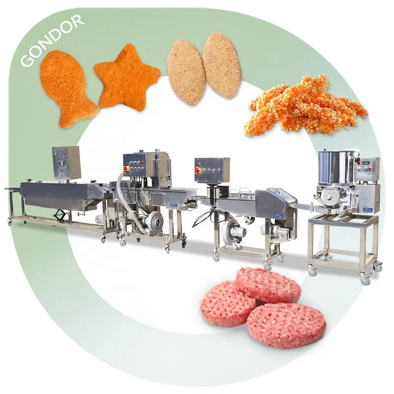 Commercial Burger Patty Automatic Chicken Nugget Production Line Shape Electric Hamburger Machine