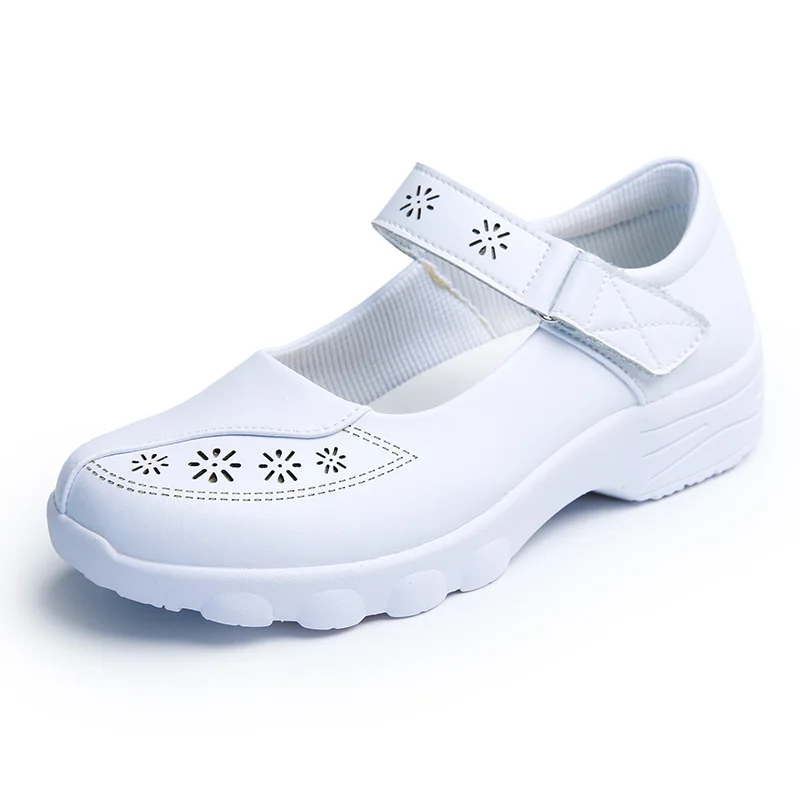 Wholesale Hospital White Leather Nurse Shoes Slip On Nursing Shoes With  Straps - Buy Air Cushion Anti Slip Anti-odor Nursing Shoes White Color  Genuine Leather Zapatos,New Ladies Wholesale Light And Breathable Leather