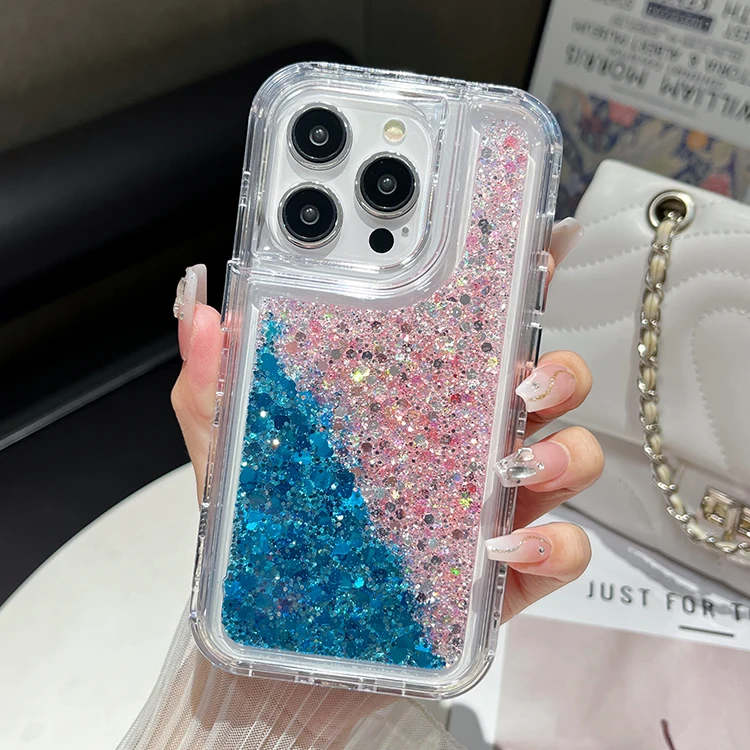 Special Offer Luxury Two Color Glitter case for Girls Anti-slip Phone case  for Zte Blade A35 A55 A34 A54