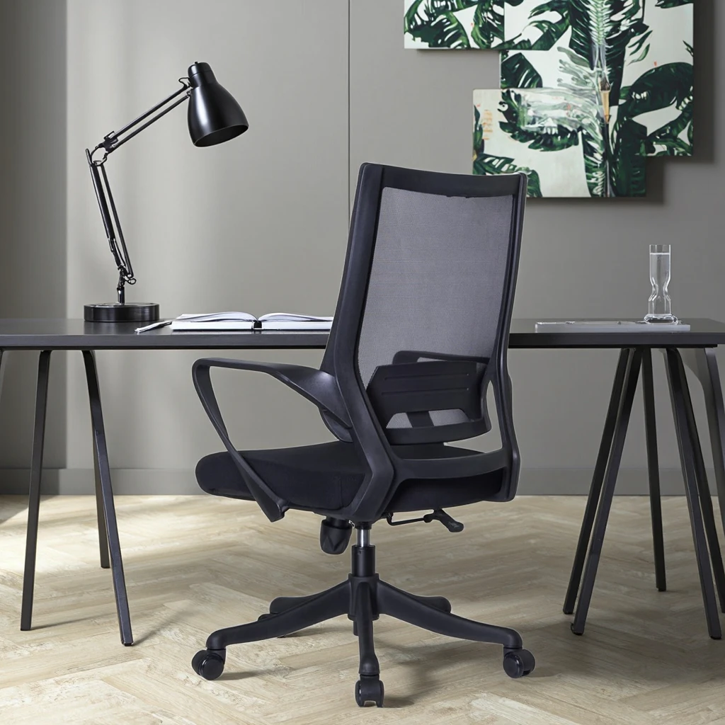 Modern Executive Classroom Office Conference Chairs Reinforced Metal Frame Breathable Mesh Back Height Adjustment Pneumatic 2