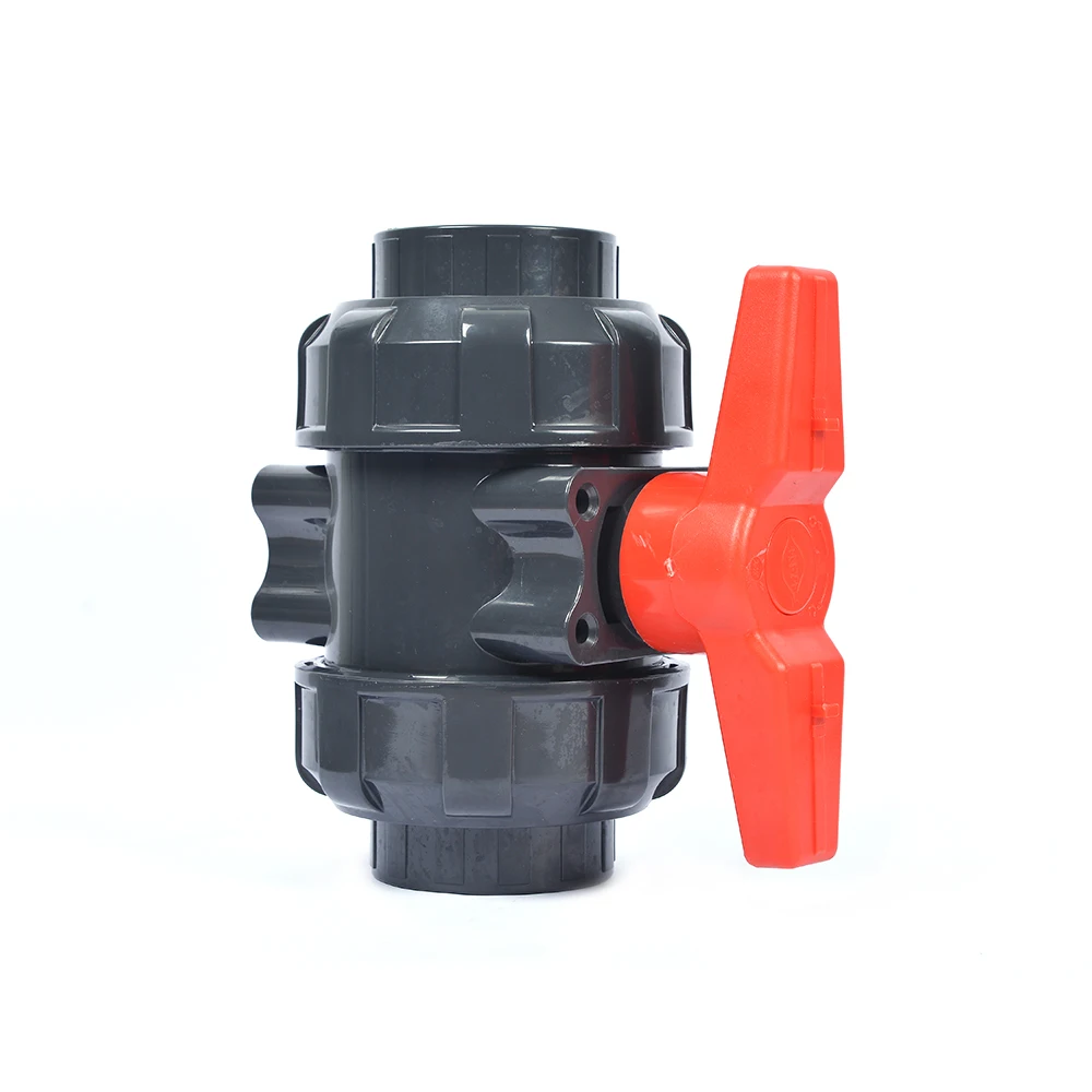 Professional Industrial Chemical Plastic UPVC Double True Union Ball Valve made in China