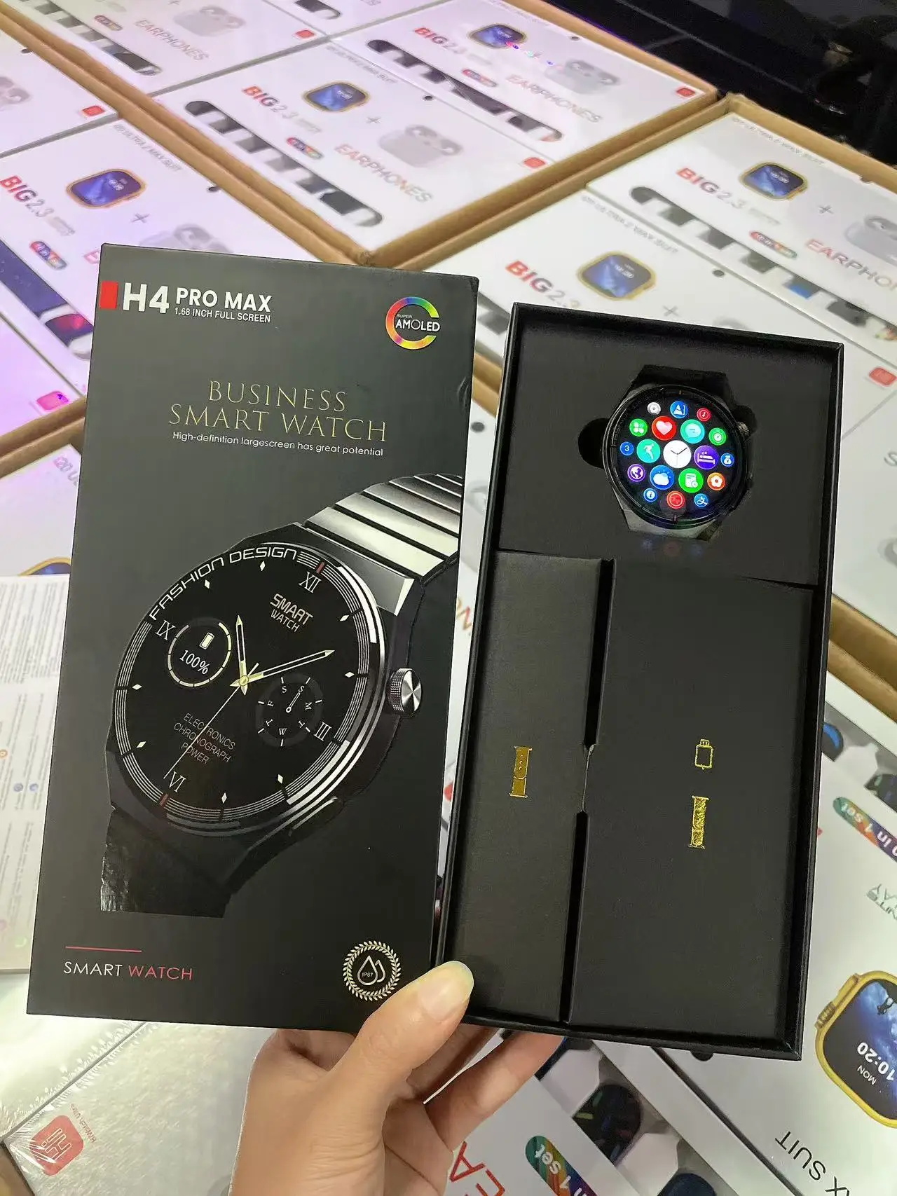 2023 NEW ARRIVAL H4 MAX Smart Watch With NFC Electronic Payment Smart Watch H4 Max Reloj Inteligente 3 Straps for Men Business
